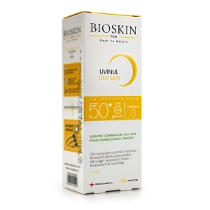 کرم ضد آفتاب فلوئیدی بایو اسکین SPF50 بی رنگ پوست چرب و مختلط 40 میلی لیتر